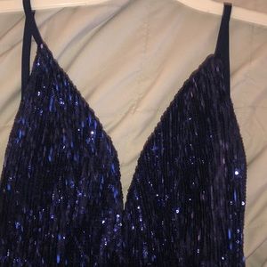 Royal blue sequence dress